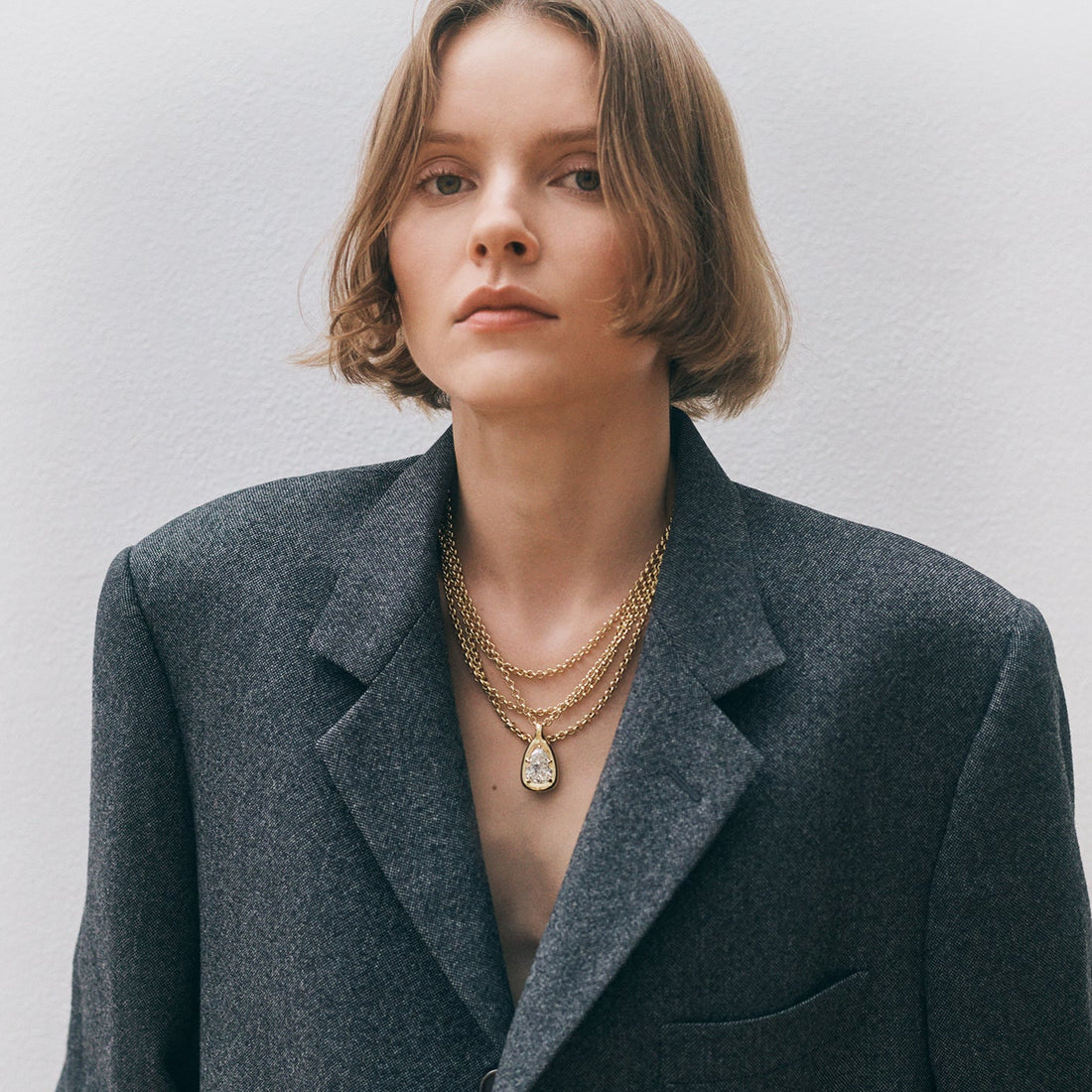 Statement Pear Nebula Pendant