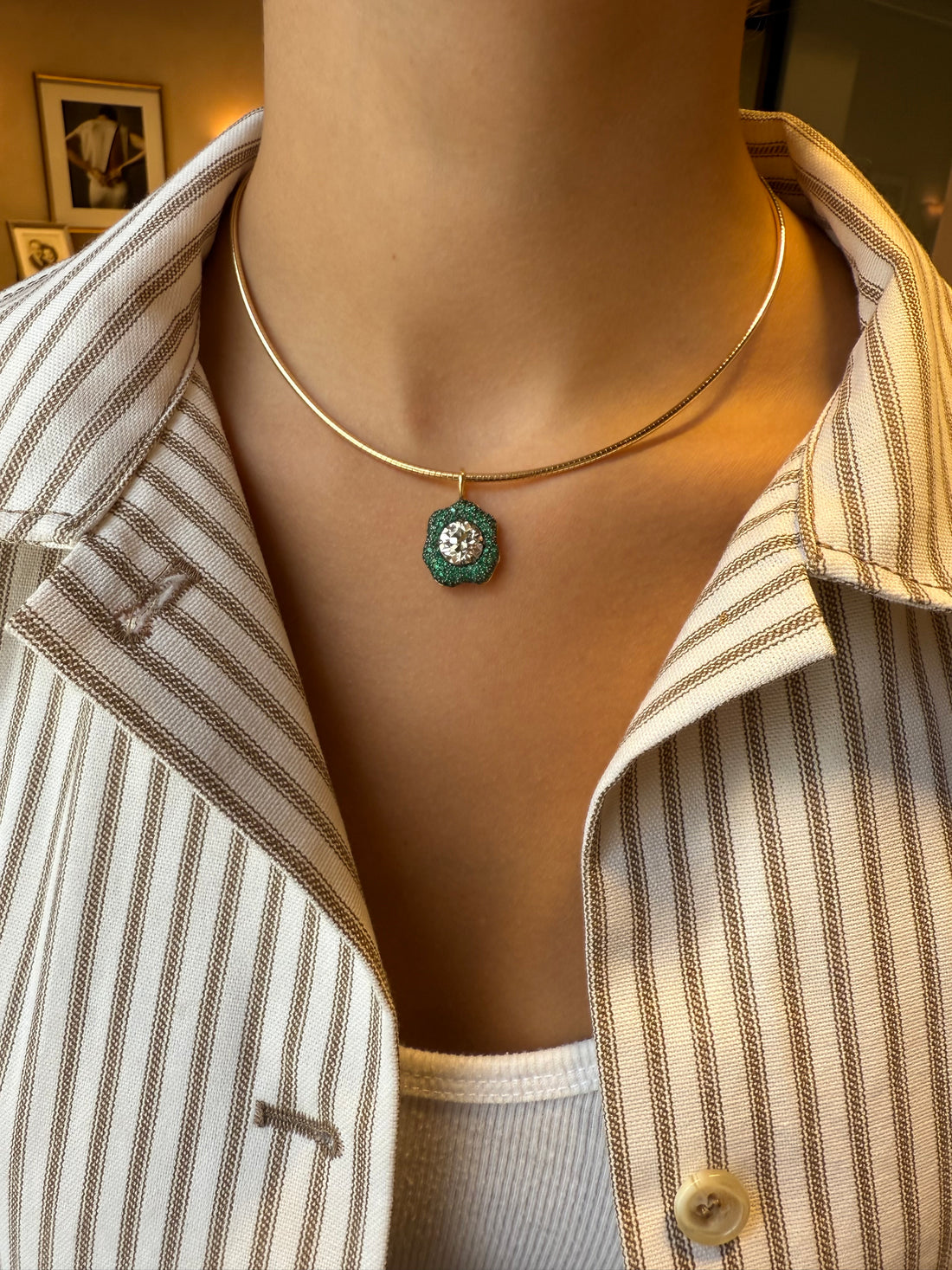 Emerald Flora Pendant