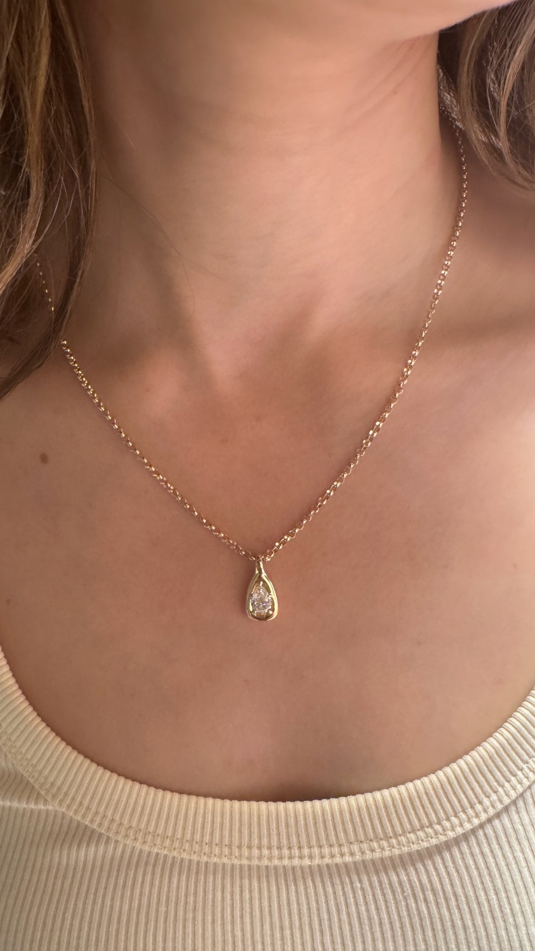 .70ct Pear Nebula Pendant