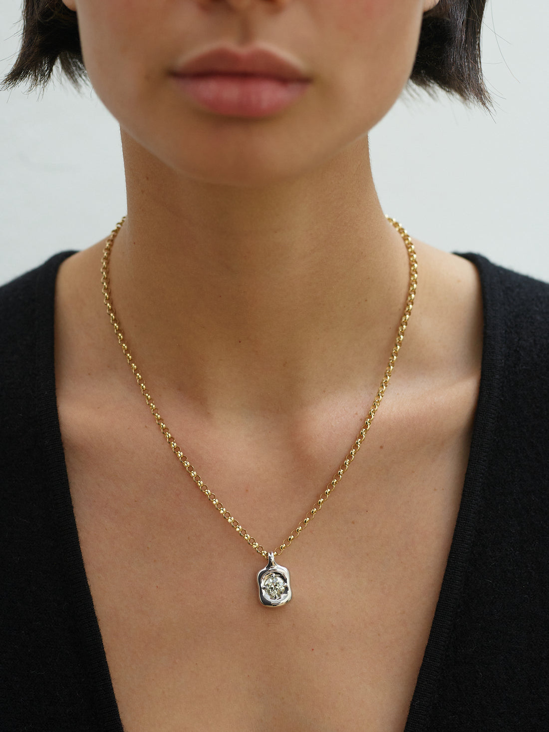 1ct Nebula Pendant in White Gold