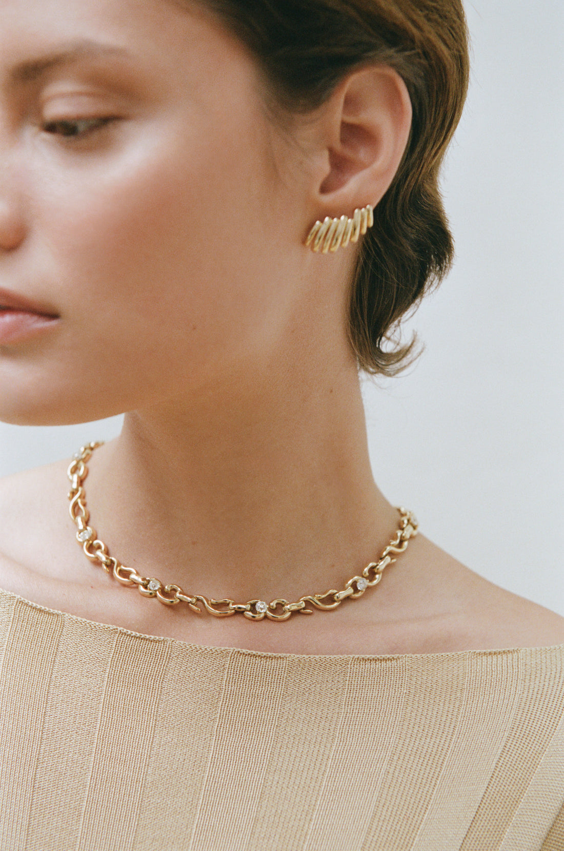 Medusa Diamond Chain Necklace
