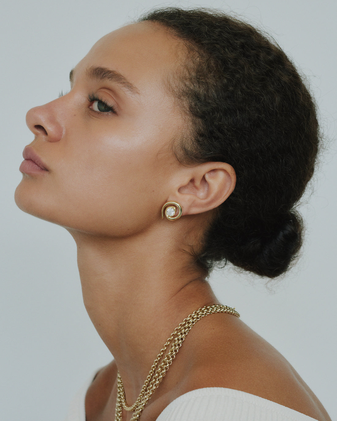 Gold Leca Earrings