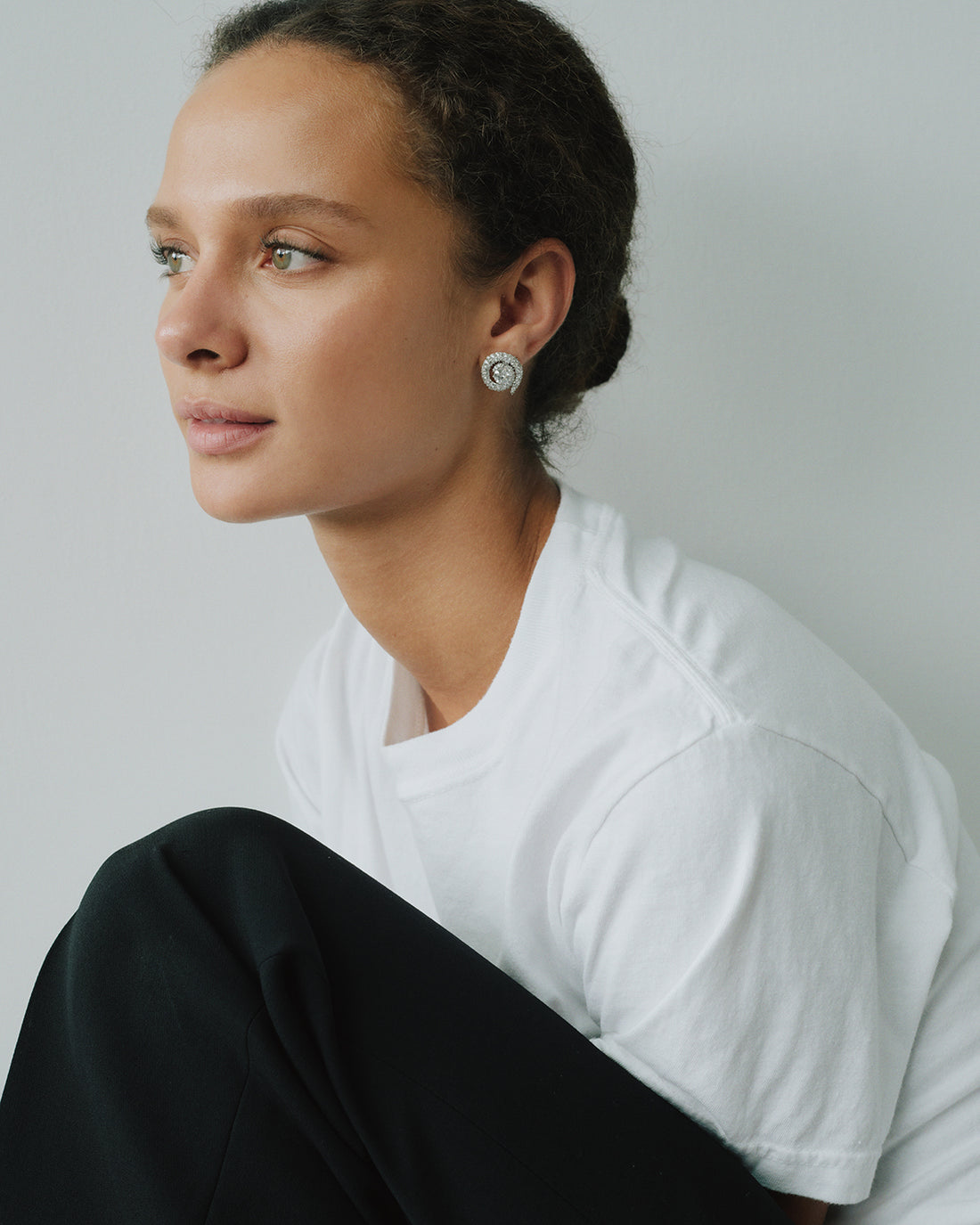 All Diamond Leca Earrings