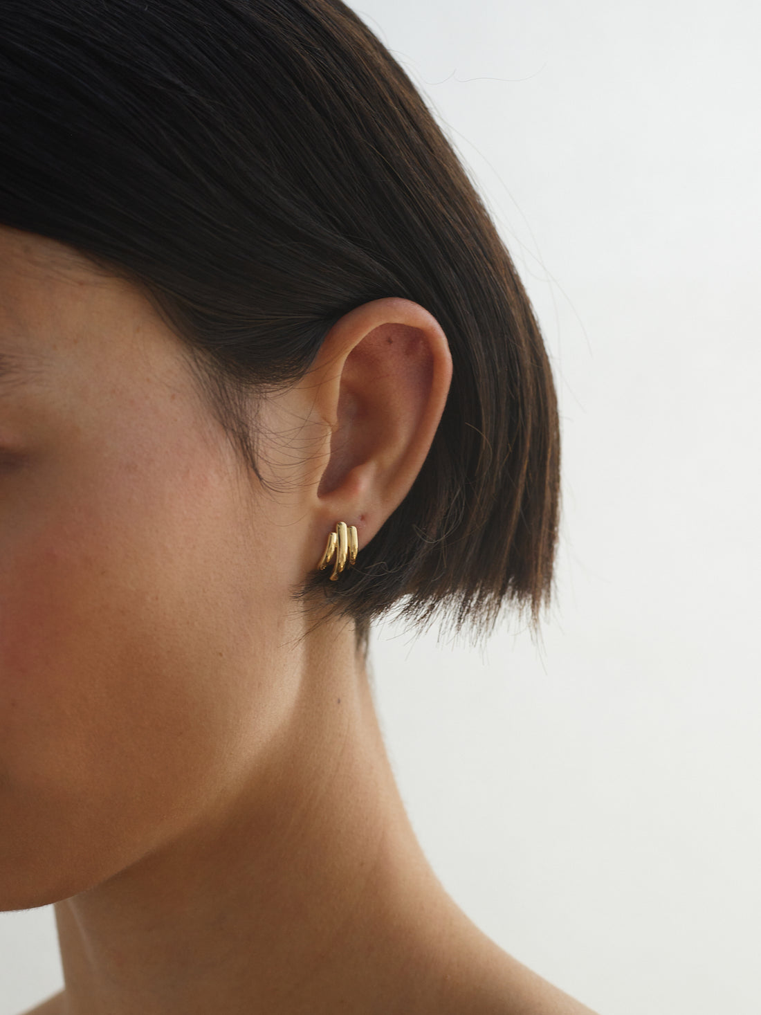 Small Gold Gatsby Earrings