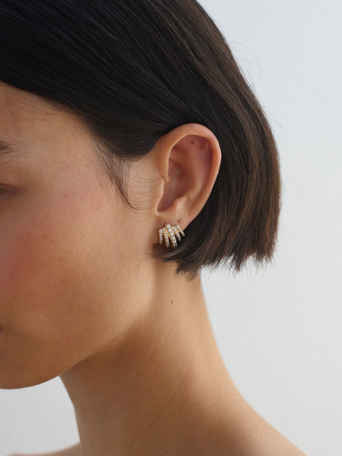 Medium Diamond Gatsby Earrings