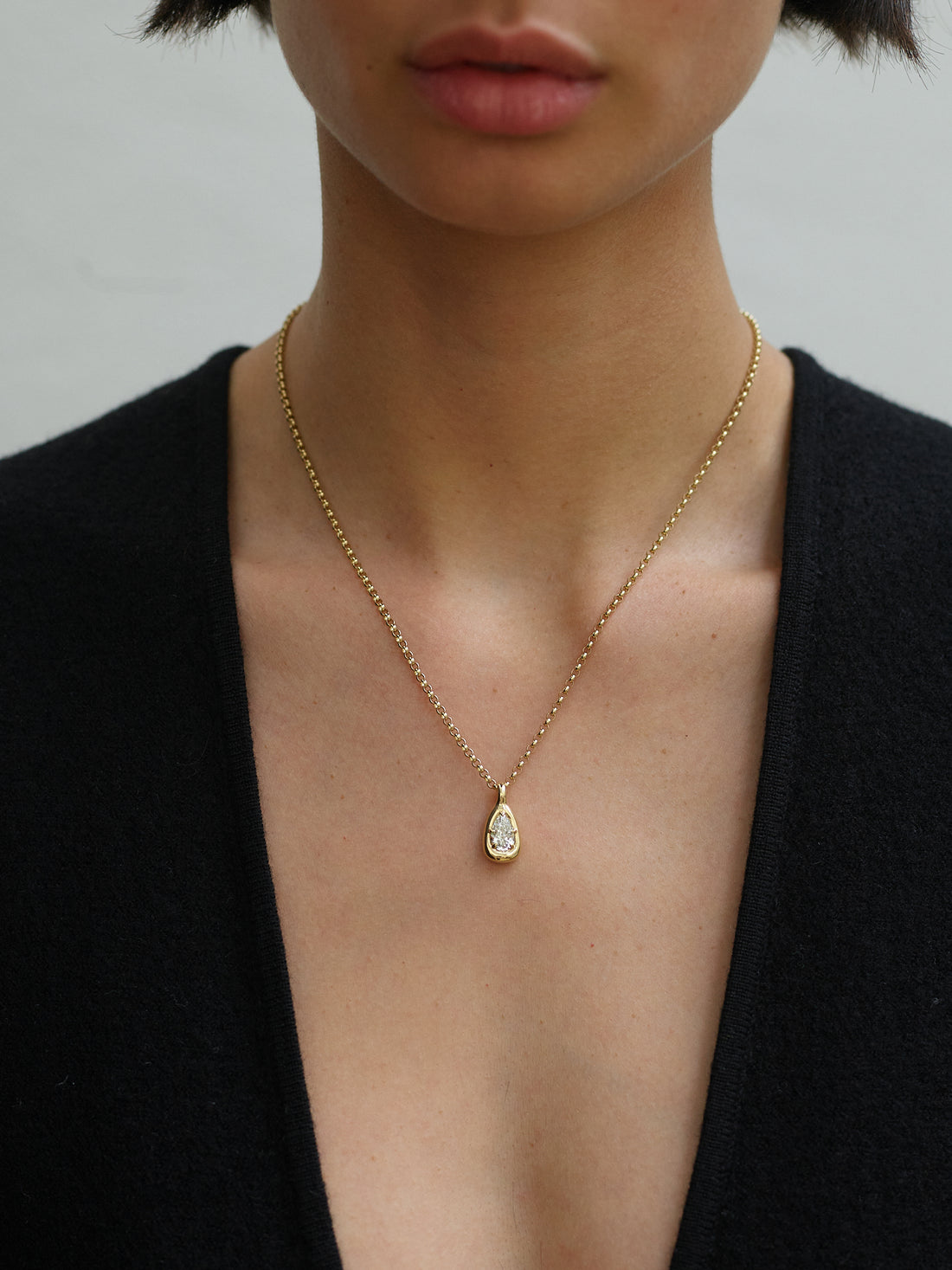 1ct Pear Nebula Pendant