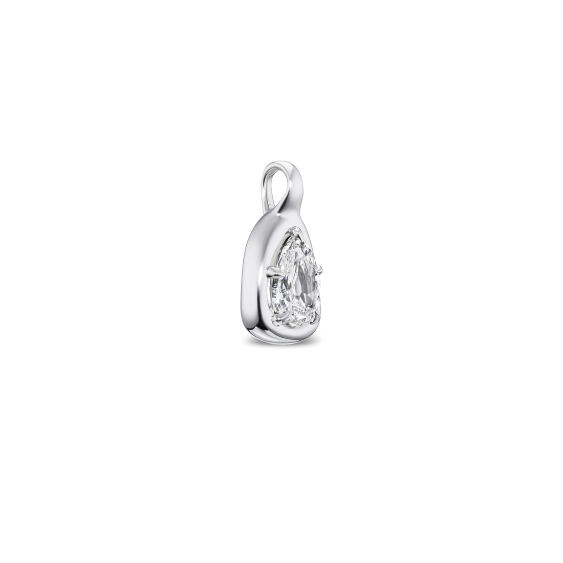2.05ct Pear Nebula Pendant in White Gold