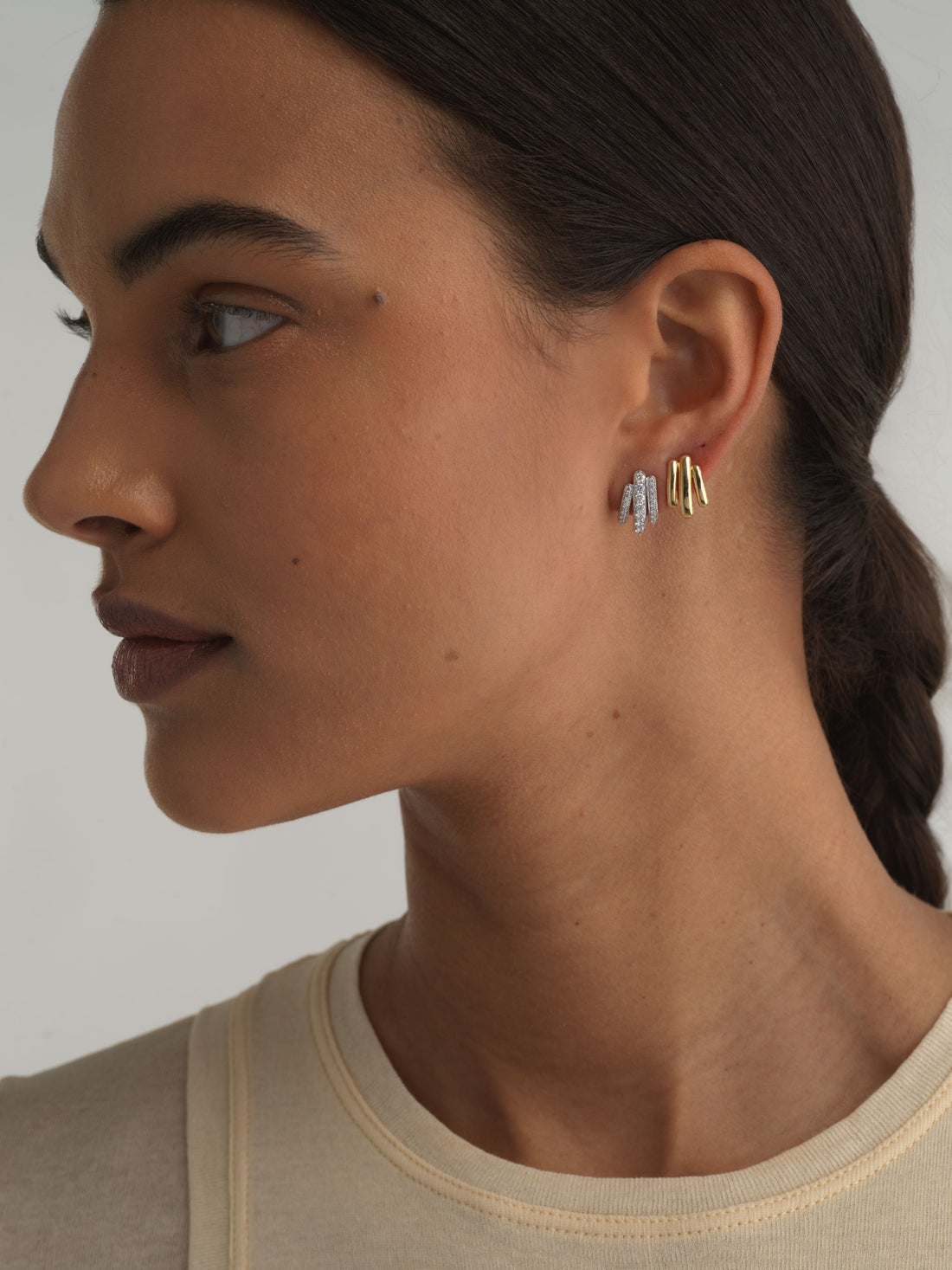 Small Gold Gatsby Earrings