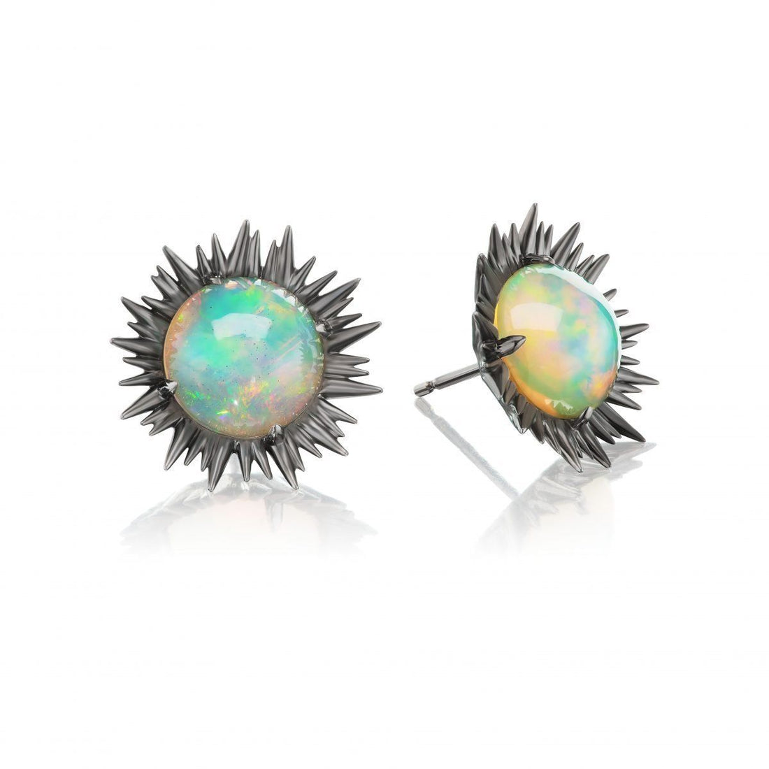 Giant Uni Studs in Ethiopian Opal