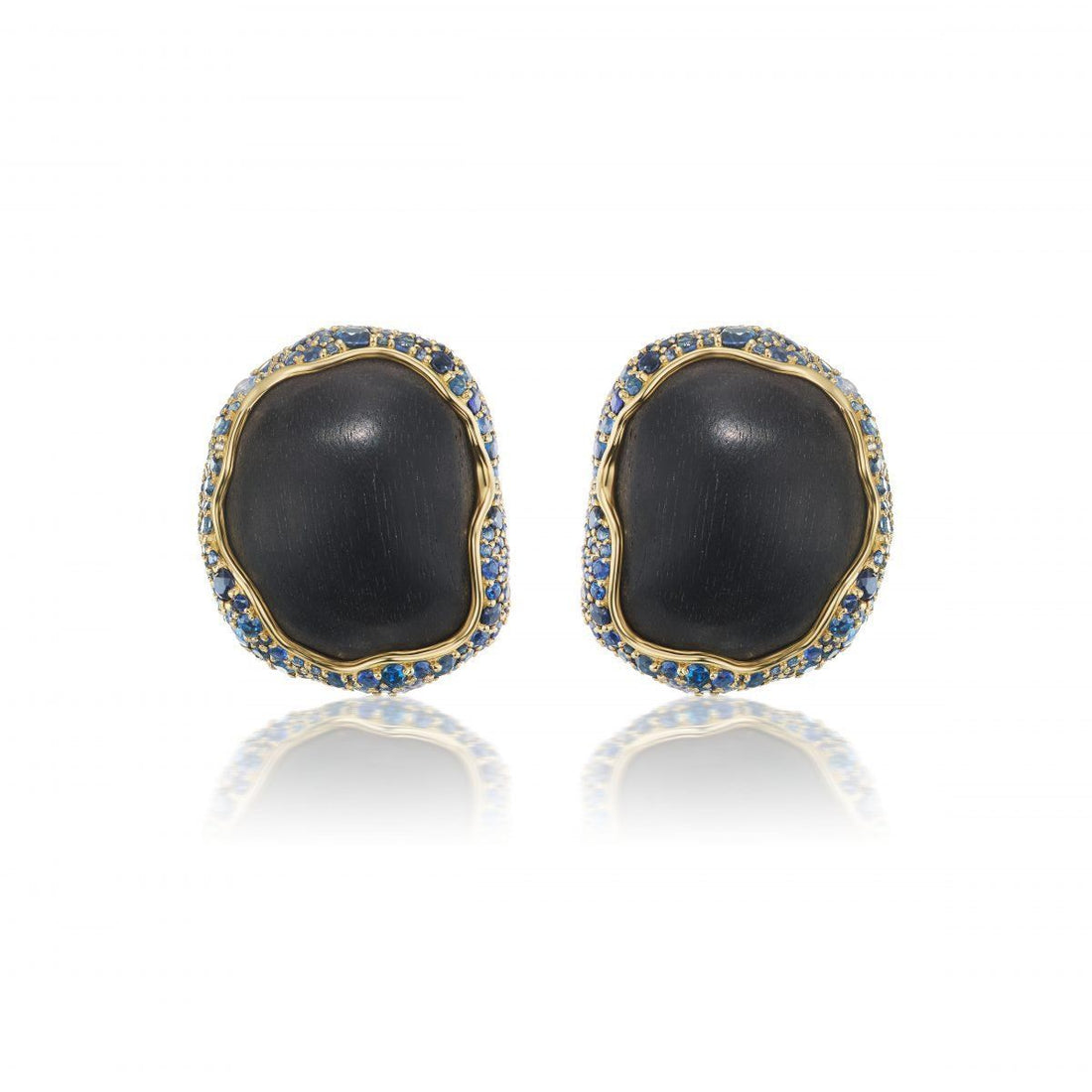 Sapphire and Ebony Beluga Earrings