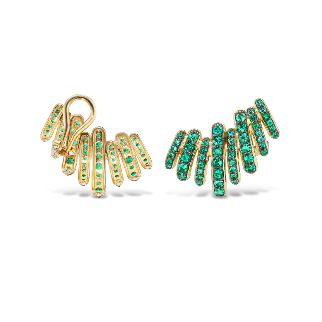 Large Emerald Gatsby Earrings