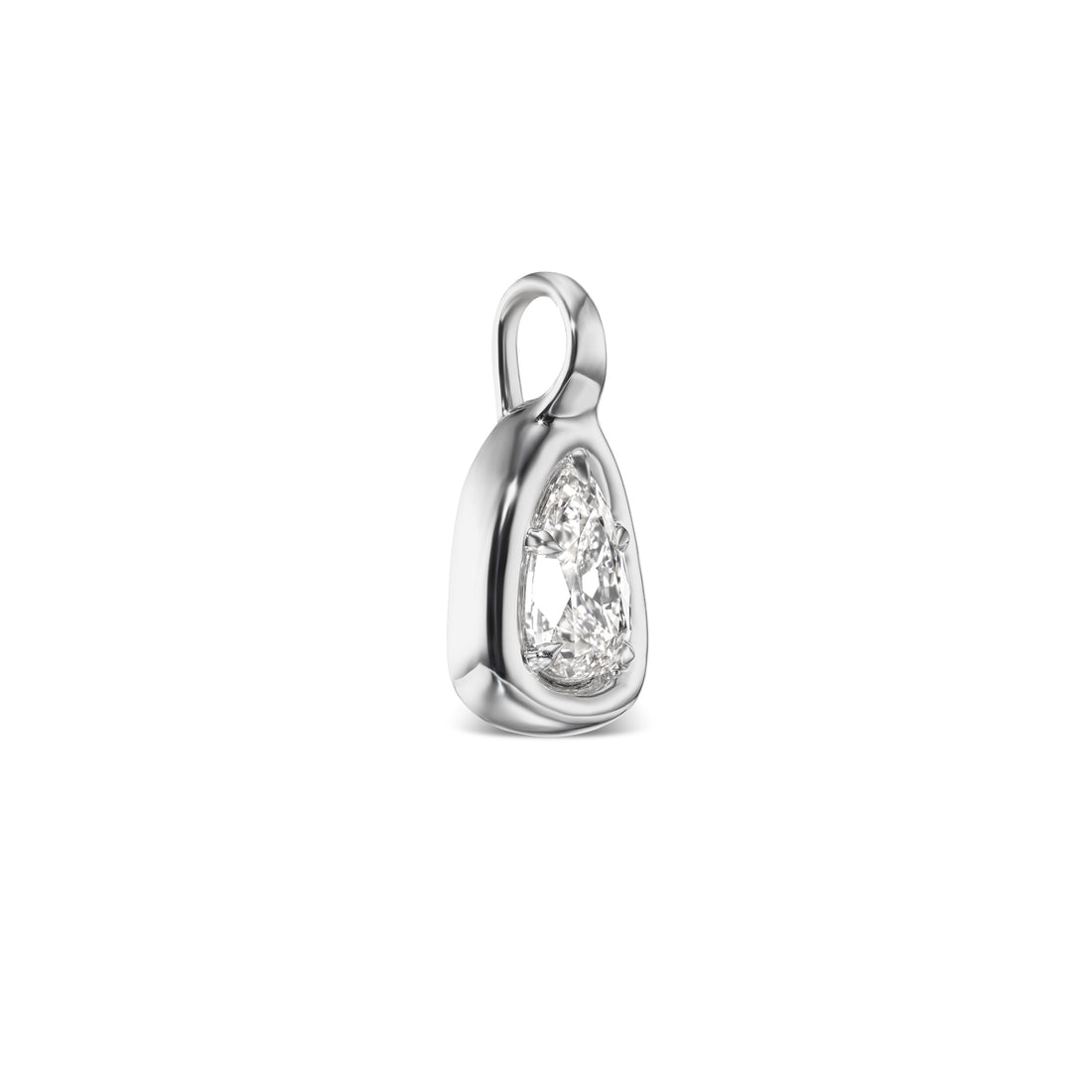 1.20ct Pear Nebula Pendant in White Gold