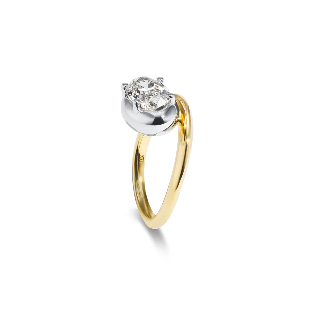 2.03ct Two-Tone East-West Perch