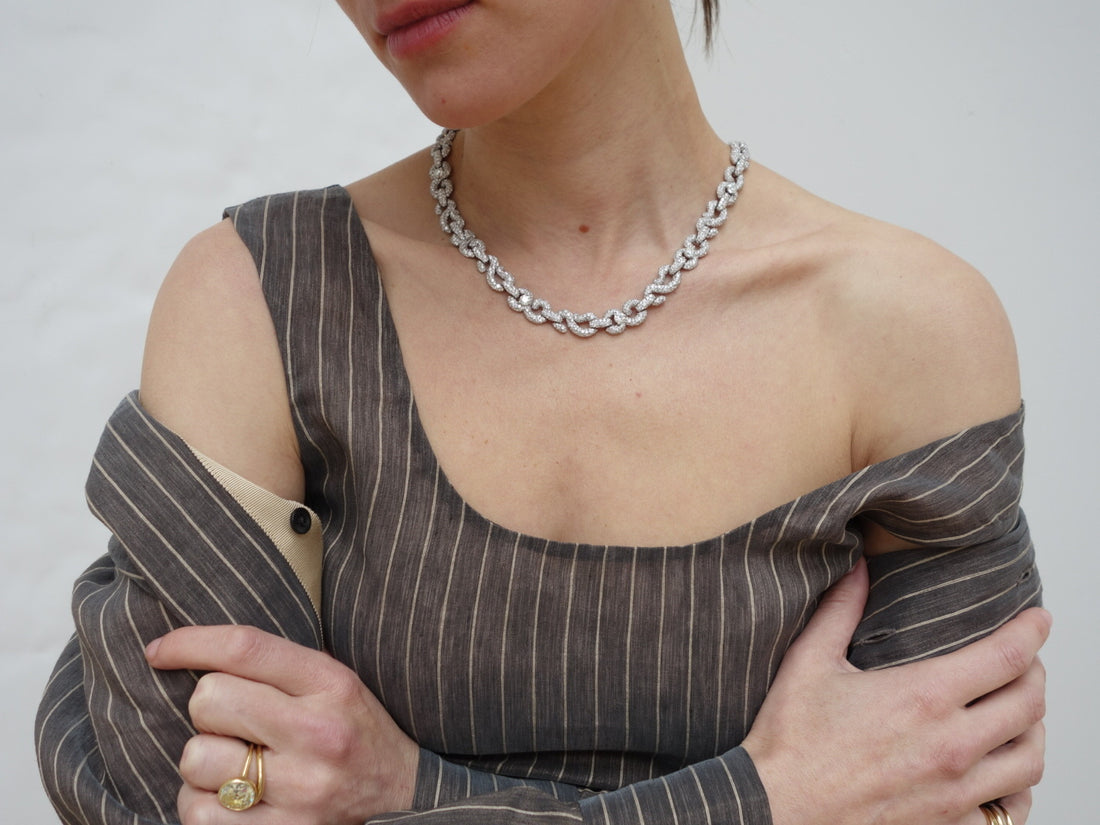 All Diamond Medusa Necklace