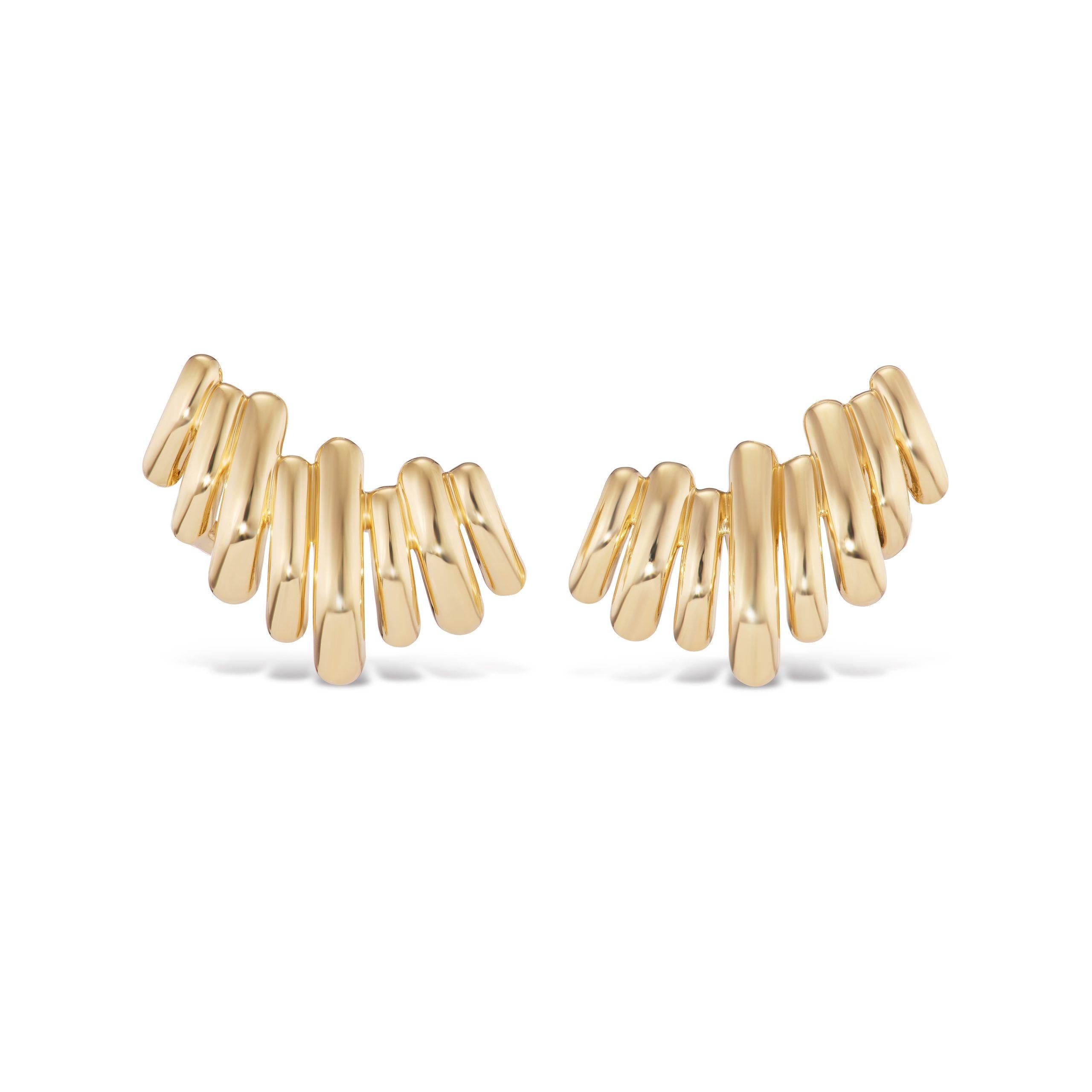 Large Gold Gatsby Earrings