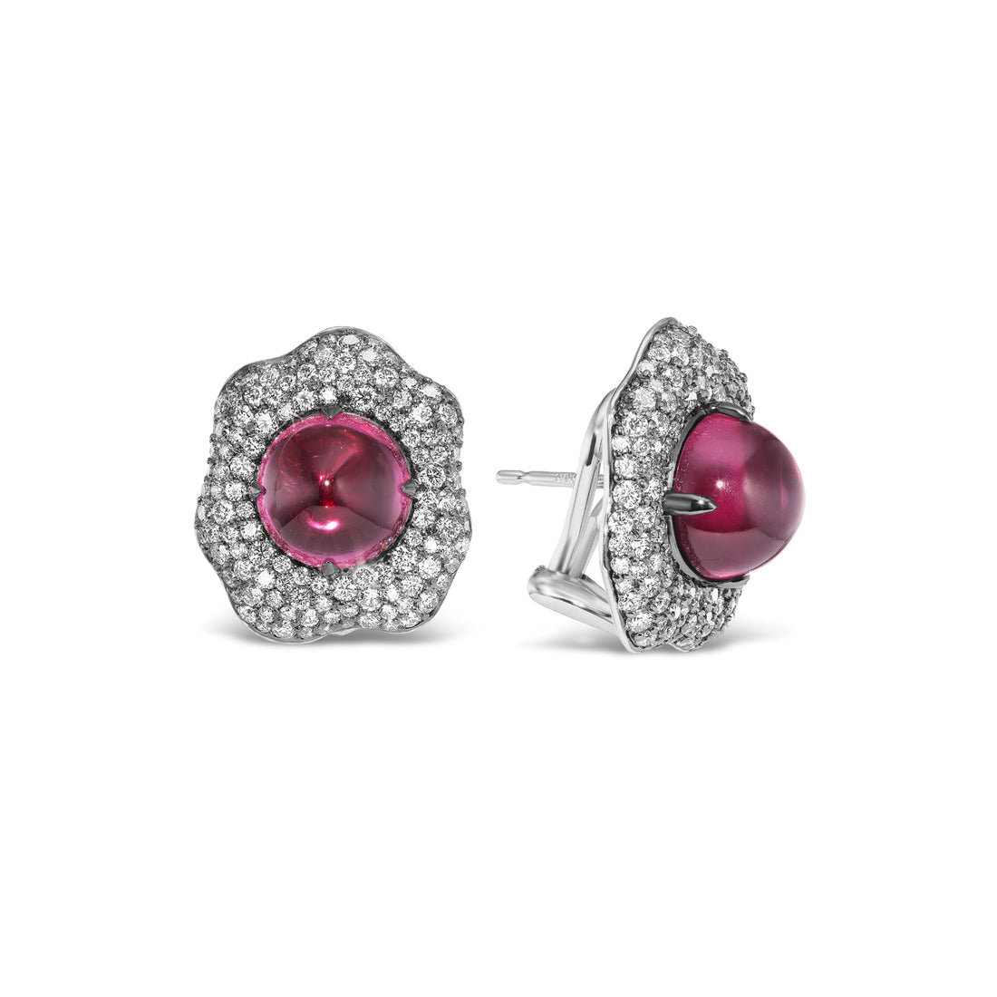 Diamond Berry Cab Flora Earrings