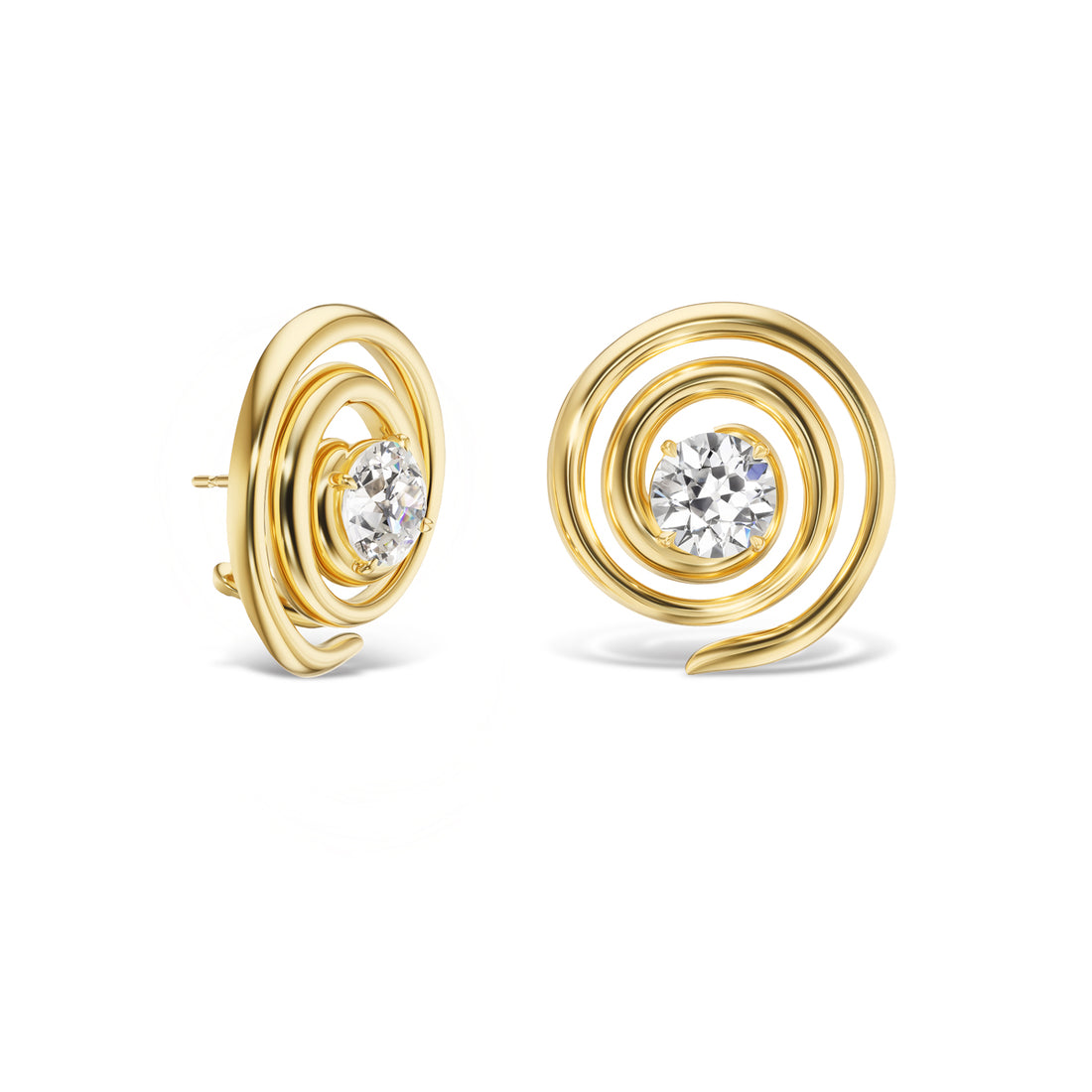 Gold Mega Leca Earrings