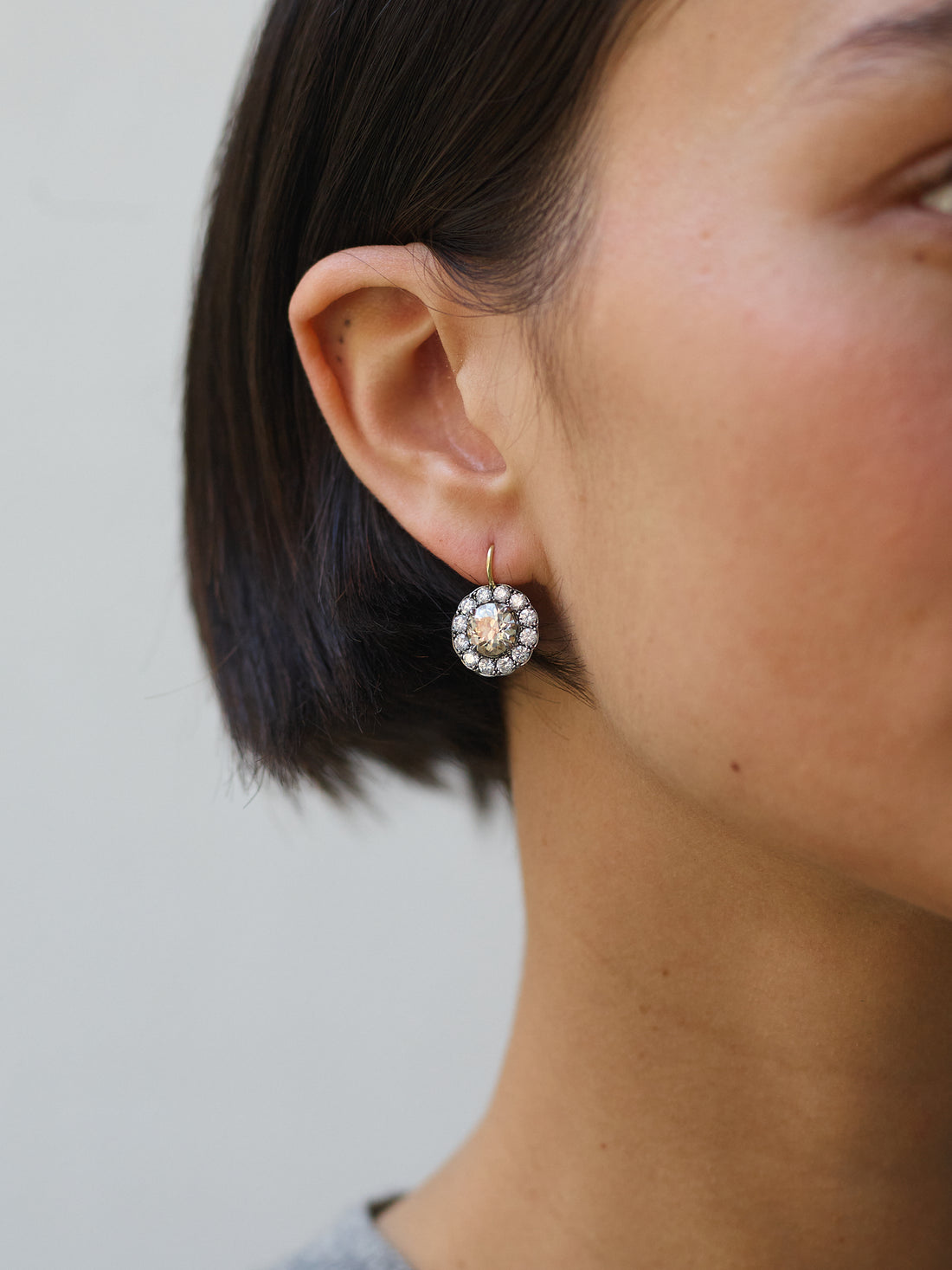 Large Antique Flower Earrings