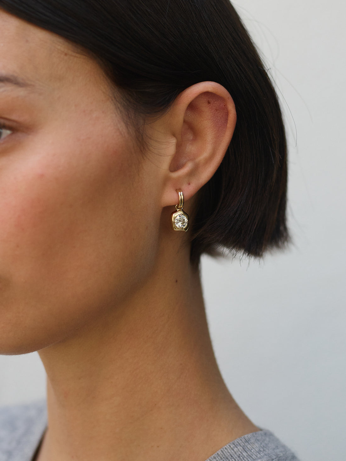Statement Flora Drops in All Yellow Gold